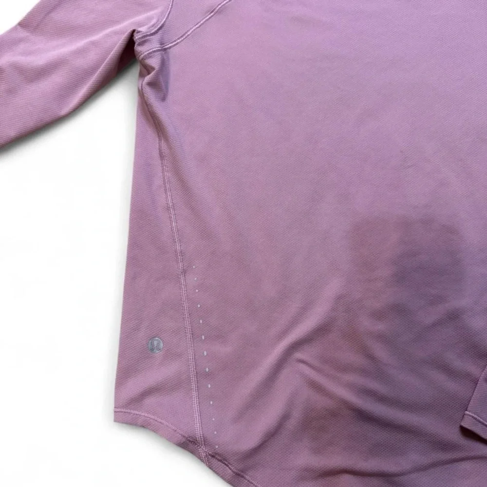 Lululemon Pink Taupe Running Training Crewneck Long Sleeve Shirt Lightweight